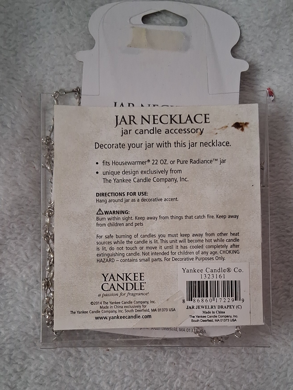 Yankee Candle Silver Jar Necklace Chain Accessory - Picture 2 of 2